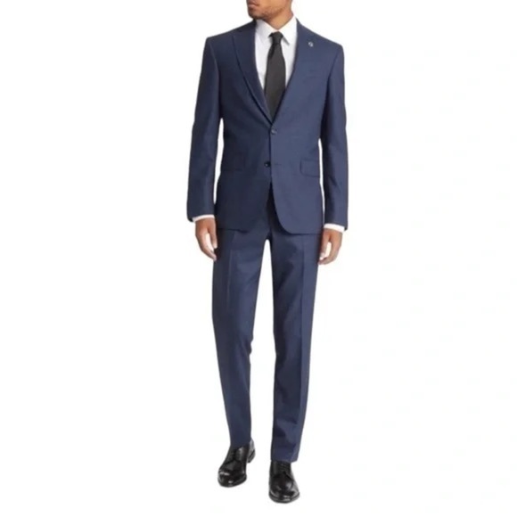 Ted Baker London Endurance Men’s Jay CT Blue Modern 100% Wool blazer Size 40 L - Picture 1 of 8